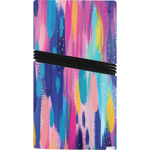 Pink Sparkle Brush Stroke by Etta Vee PS5 Pro Console Skin